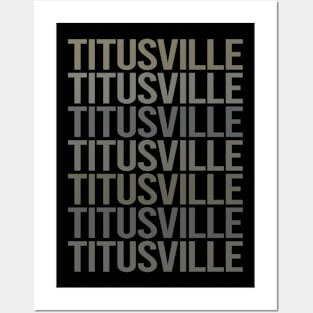 Gray Text Art Titusville Posters and Art